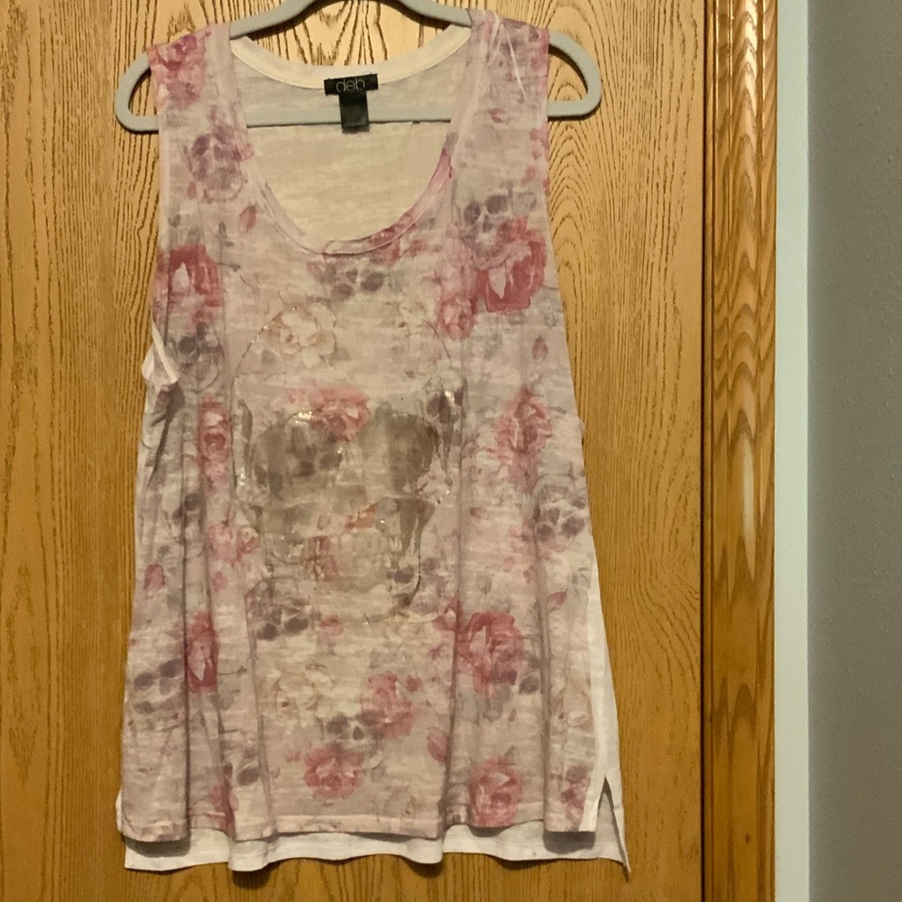 Skull design tank top from deb size 3x